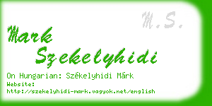 mark szekelyhidi business card